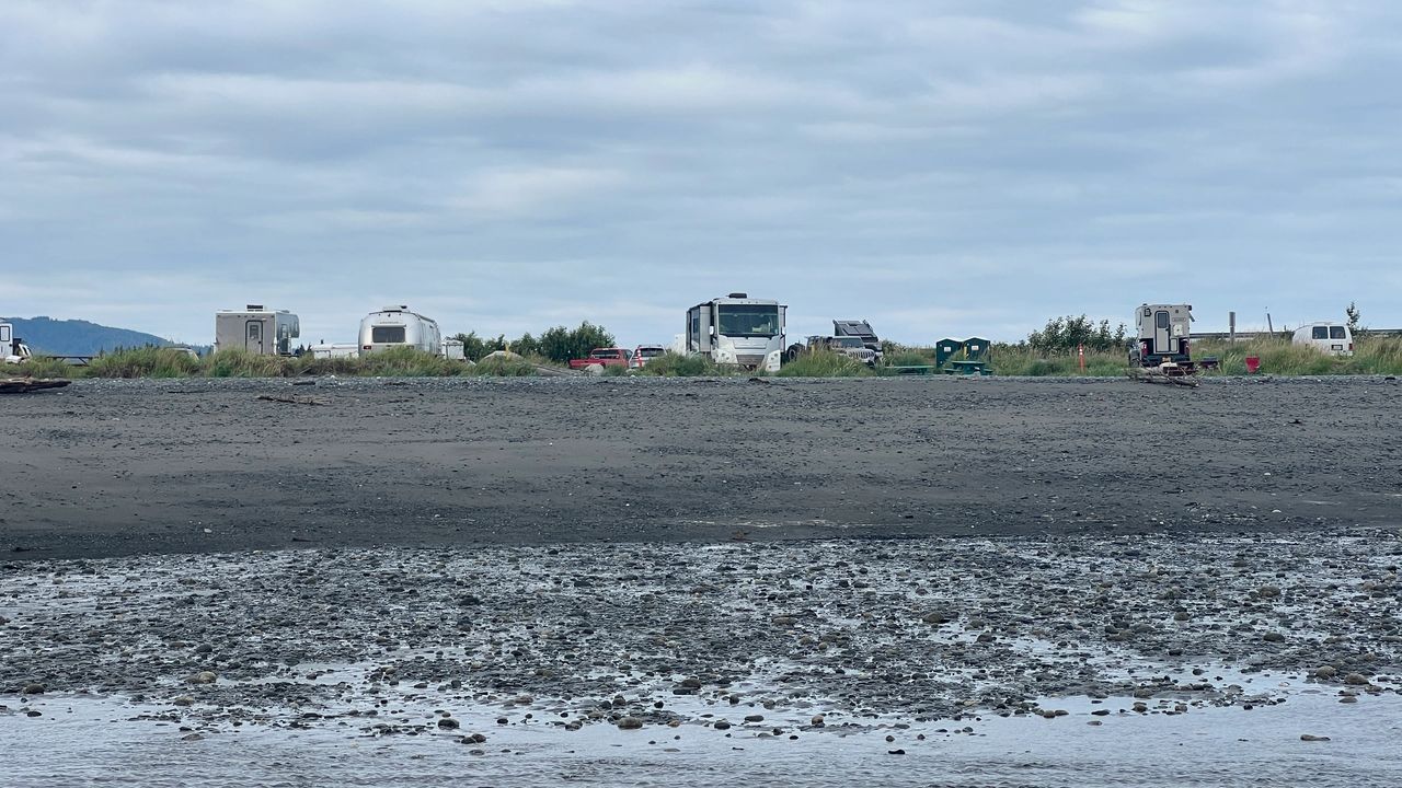 RV from low tide RV from low tide