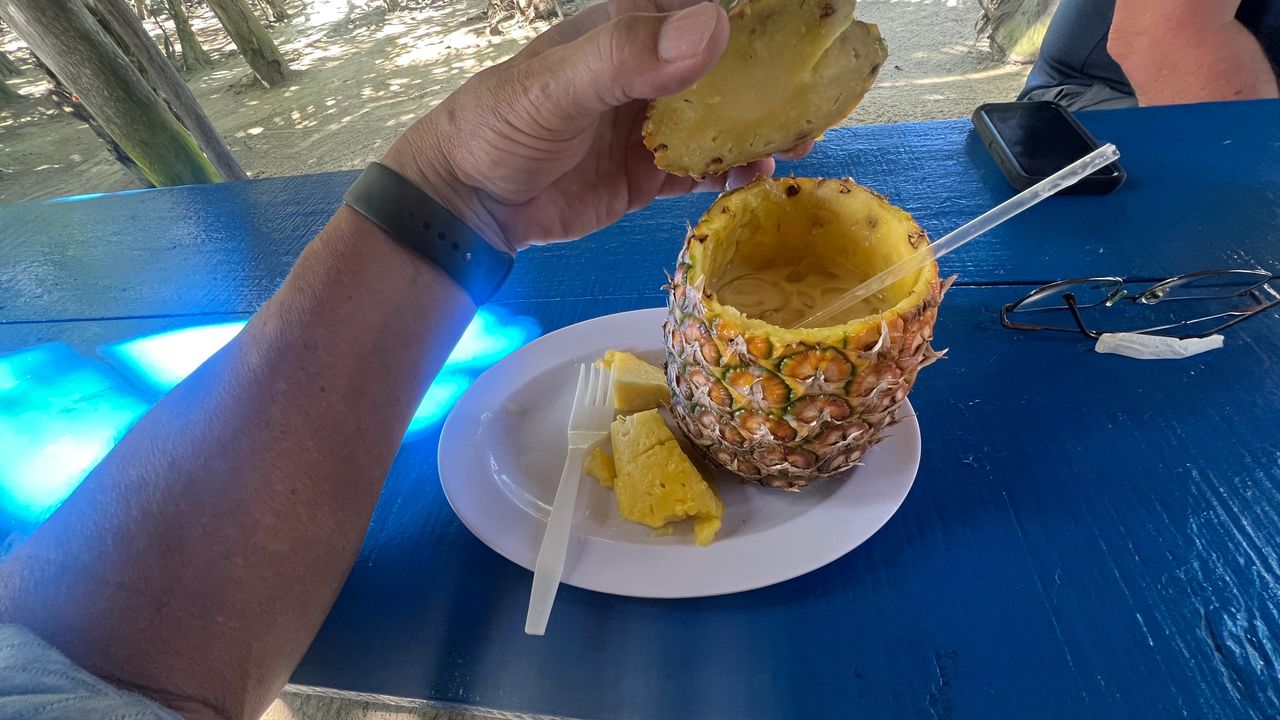 Pina Colada in a pineapple Pina Colada in a pineapple