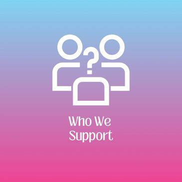 Icon that reads: Who We Support