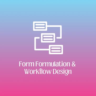 Icon that reads: Form Formulation & Workflow Design