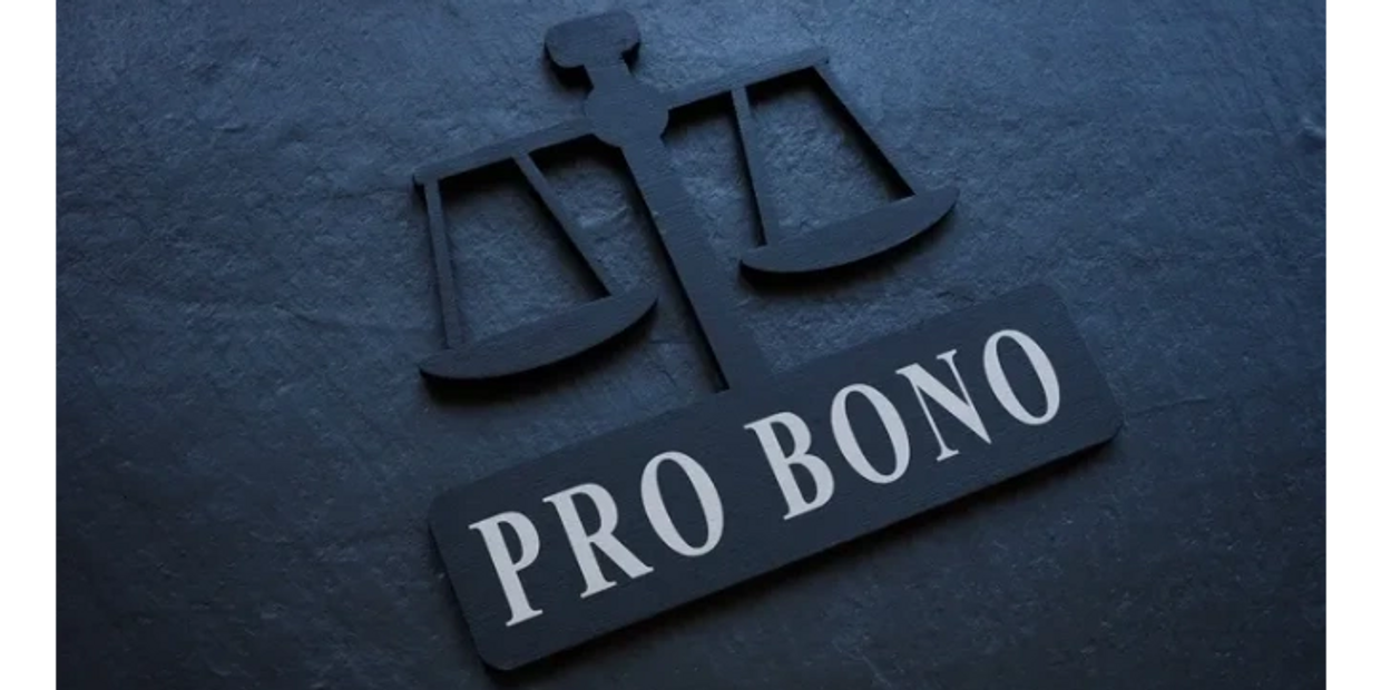 Symbol of justice with the words 'PRO BONO'.