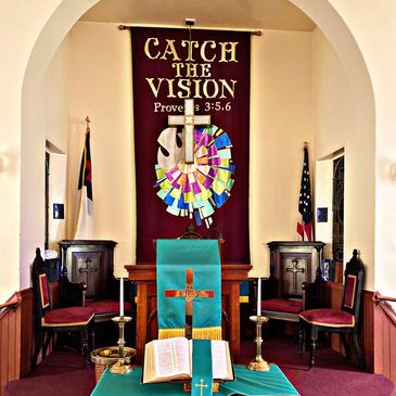 Bible on the church pulpit 