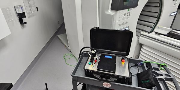 VeriVolt  Z32 tester in use at Royal University Hospital Saskatoon during Z32-21 compliance testing.