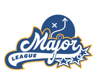 Logo of a Major League with sports strategy symbols.