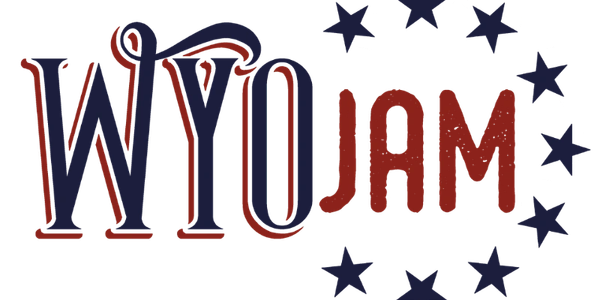 Logo featuring 'WYO Jam' with stars in a circular pattern.
