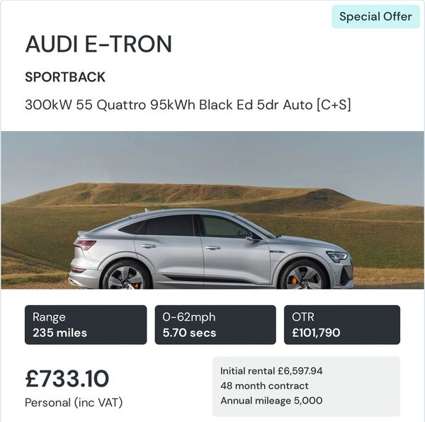 myev LEASE - Audi E-Tron Lease Deal