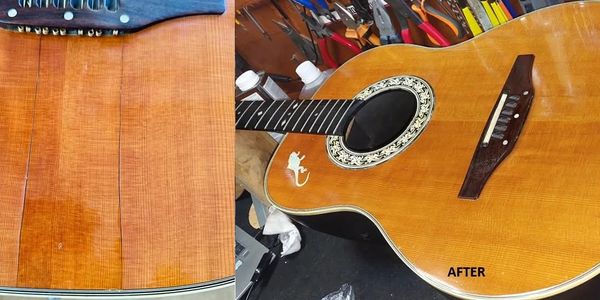 Guitars cracks restoration.