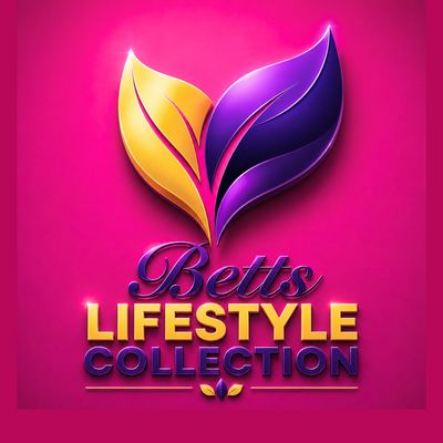 Colorful Betts Lifestyle Collection logo with vibrant leaves on pink background.