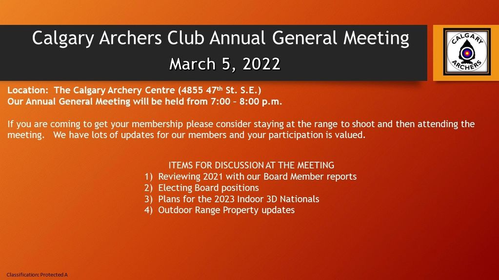 Annual General Meeting
March 5, 2022
7:00 - 8:00 pm