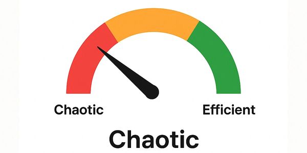 Meter showing clinic stage as chaotic, causing lost revenue.