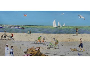 DREAM BIG, oil on canvas, 48" x 24"