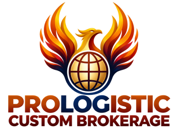 Logo with a phoenix and globe for Pro Logistic Company.