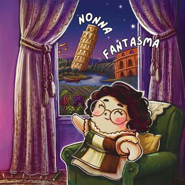 Book cover of Nonna Fantasma by Nicole Tito, illustrated by Maryna Yazovytska, showing a ghost Itali