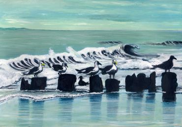 Seagulls by the Surf
rockaway beach Queens ny
Beach scene