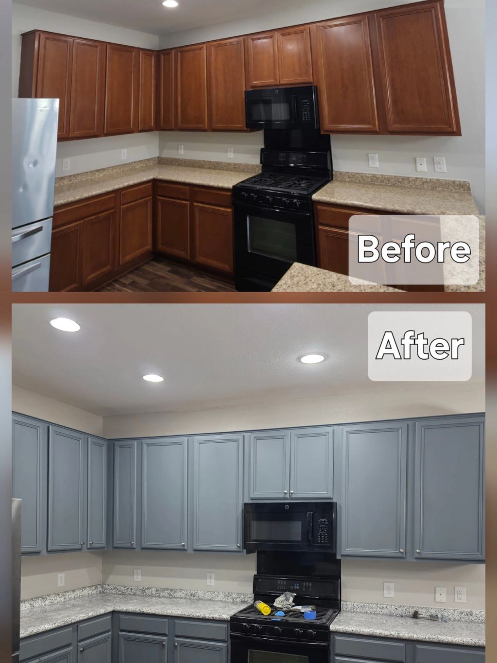 After a cabinet and counter top refinish 