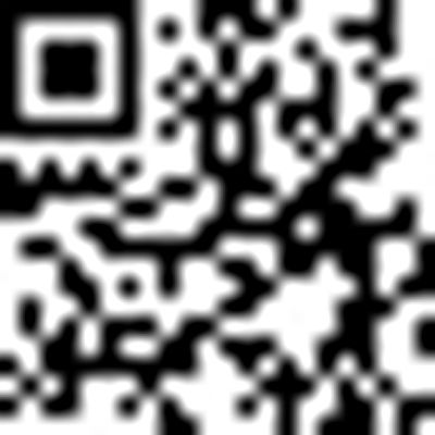 Blurry QR code with black and white square patterns.