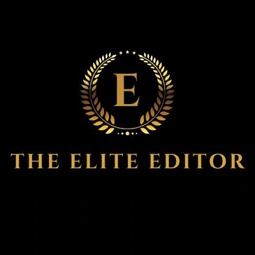 The Elite Editor logo for editing services editing business company mission