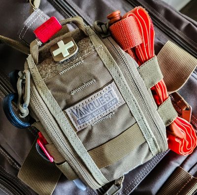 Vanquest Gear FATPack trauma kit with North American Rescue Combat Application Tourniquet.
