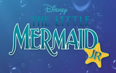 Logo for Disney's The Little Mermaid Jr. musical production.