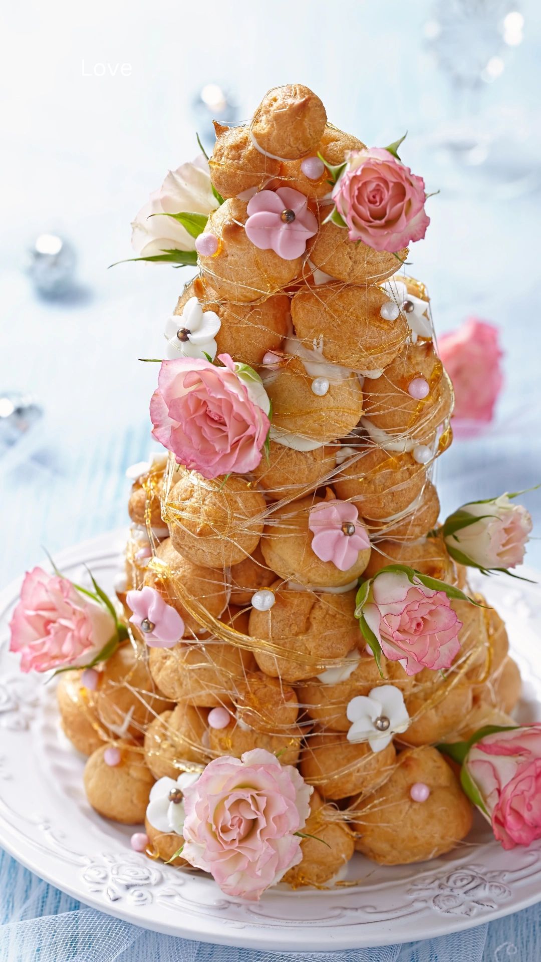 Croquembouche French wedding dessert tower luxury Dallas wedding