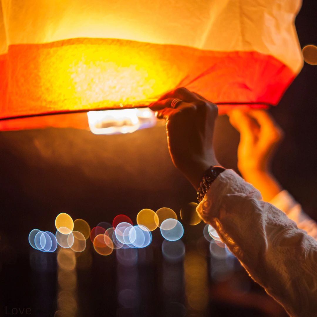 Balloon release at wedding venue in East Texas.