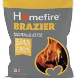 Brazier Smokeless Coal is a clean burning, compact smokeless fuel specially designed for use on open