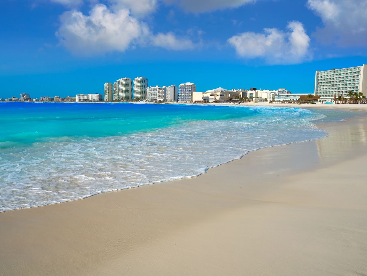 Playa zona hotelera de Cancun