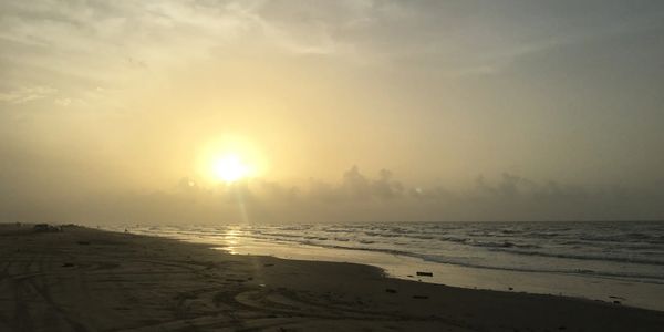 Early morning view from Surfside Beach, Texas taken just at arrival for a day of surf fishing.