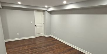 Basement painting job in North London.