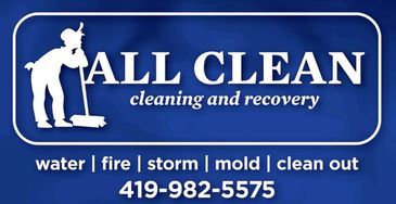 Logo for All Clean cleaning and recovery service.