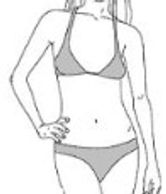 Drawing of a woman in a bikini.