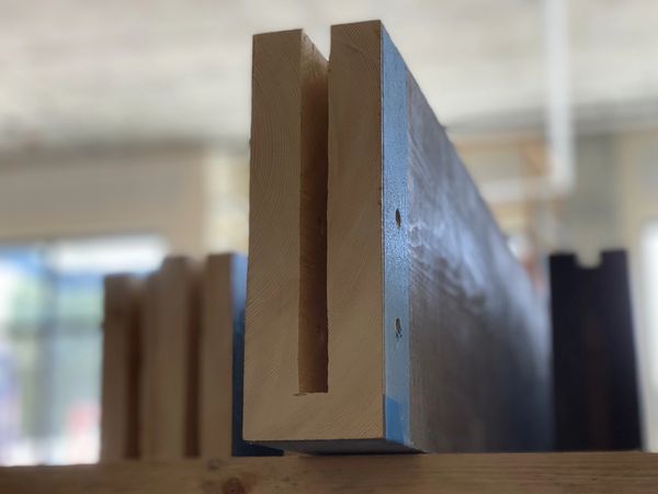 Dado cut into wood timber