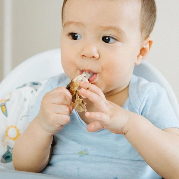 Baby eating food