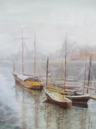 Seascape. Boats