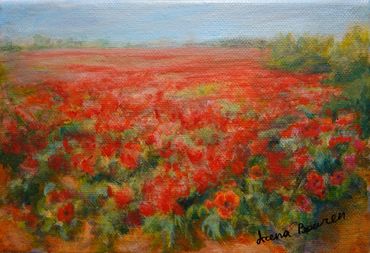 Poppies Field, 4X7, $600