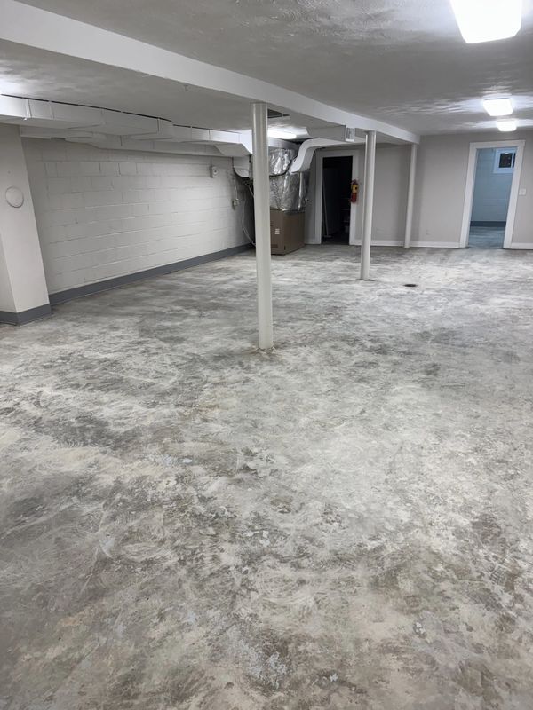 Finished epoxy floor project
