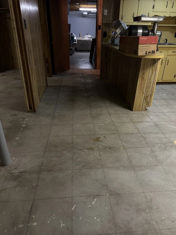 Concrete slab before metallic epoxy installation