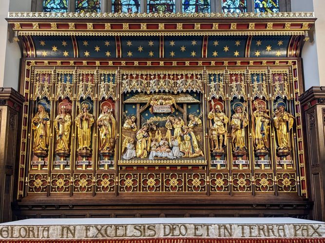 St Paul’s Church Wimbledon. The restored high altar reredos.