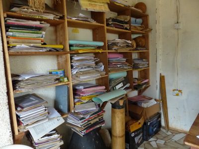 Library and teachers' materials at Mt Carmel Primary School.