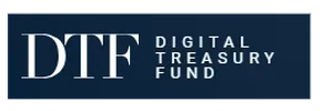 Logo of Digital Treasury Fund (DTF) in blue and white.