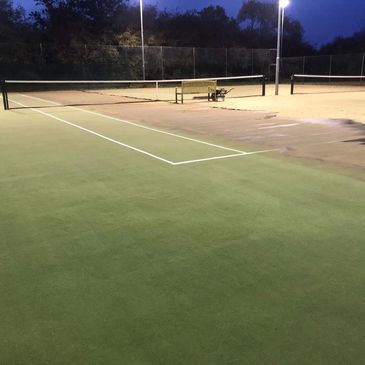 Tennis court cleaning 