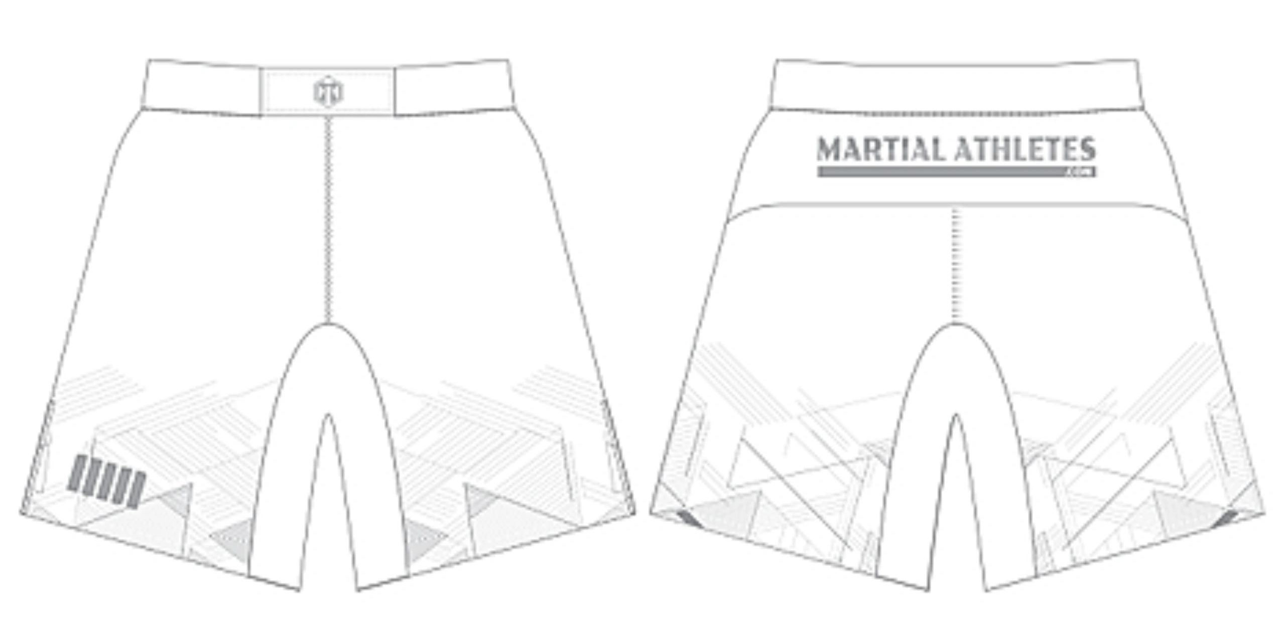 Martial Athletes Sublimated Fight Shorts. (Micro Stretch)