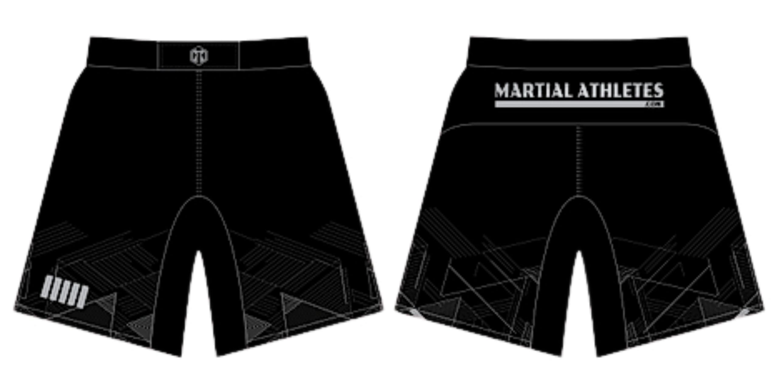 Martial Athletes Sublimated Fight Shorts - Black