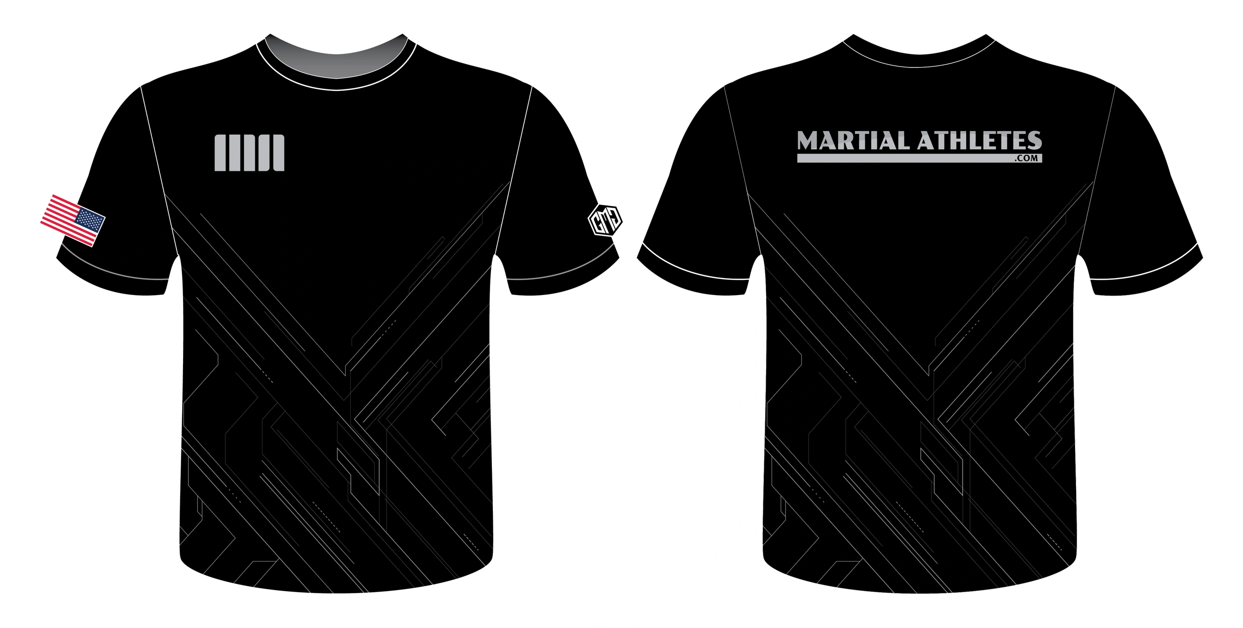 New 2026, Martial Athletes Sublimated Light Interlock T-Shirt  - Black