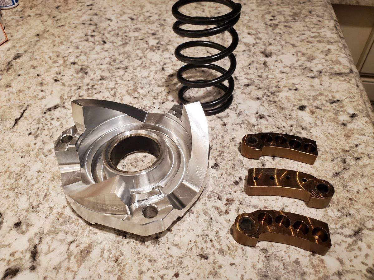Sidewinder under 280hp FULL clutch kit, weights, spring, and billet reverse helix.