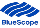 BlueScope logo representing the Australian steel products used in Olympus Sheds buildings.