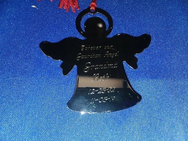 engraved metal ornament