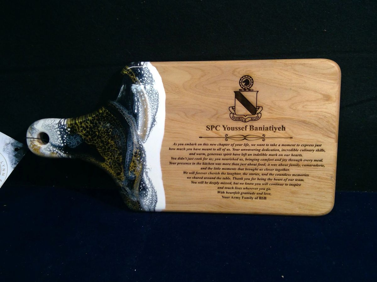 Engraved Cutting Board by Tacoma Trophy