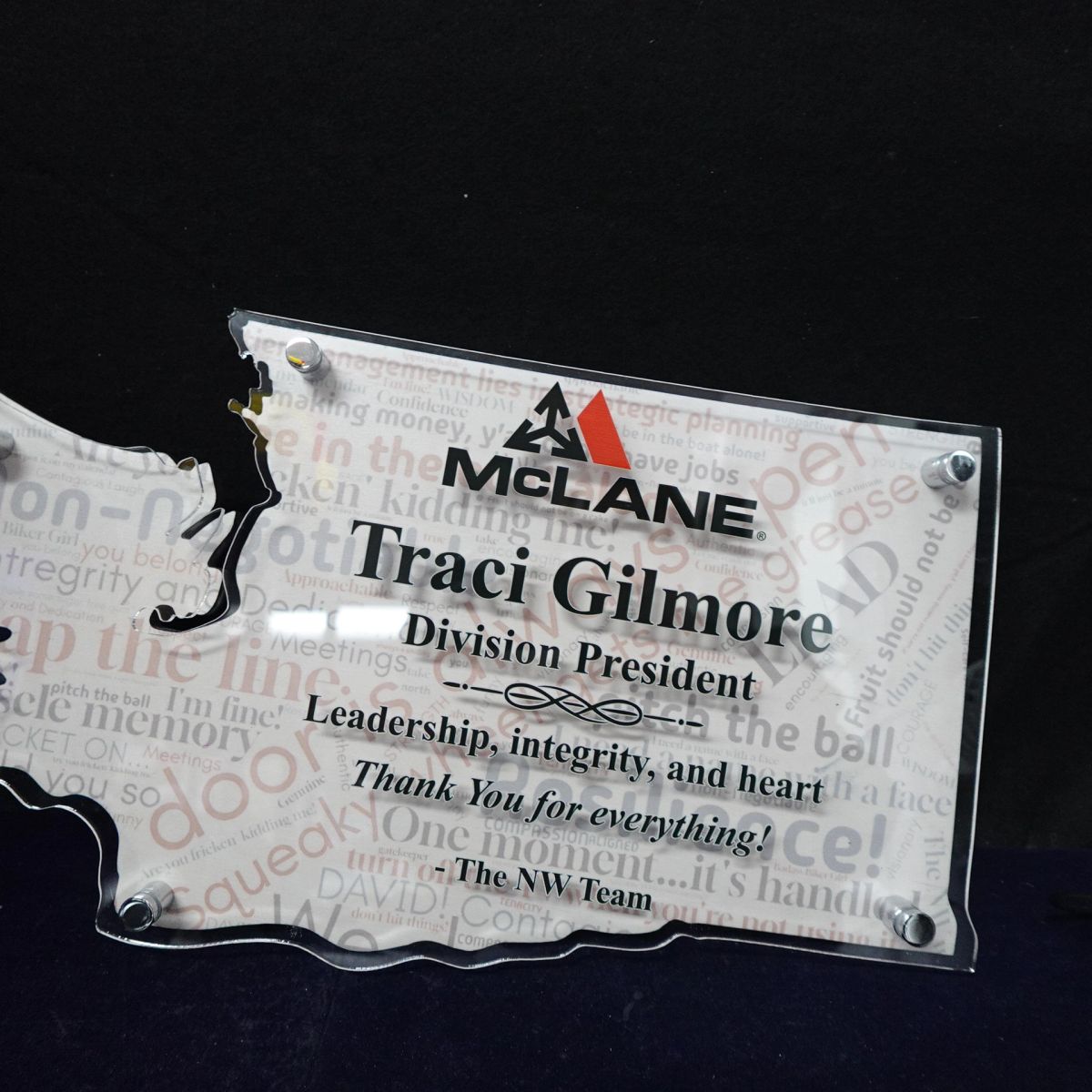 Floating Acrylic Recognition by Tacoma Trophy