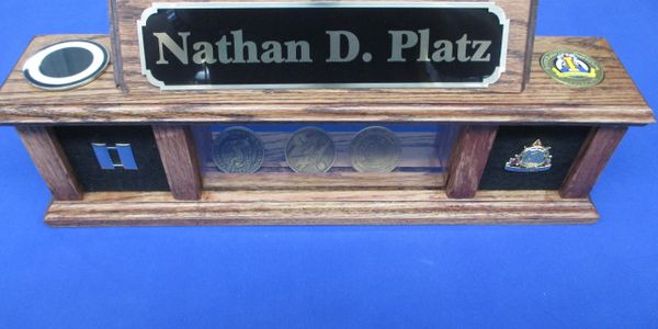 custom military desk/name plate